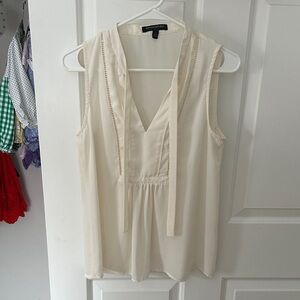 Banana Republic Ivory Sleeveless Blouse